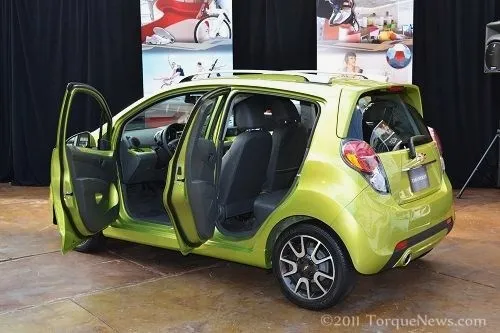 A look at the 2012 Chevy Spark with the doors open