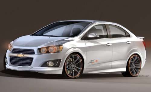 The front end of the Chevrolet Sonic Z-Spec 2.5 Concept