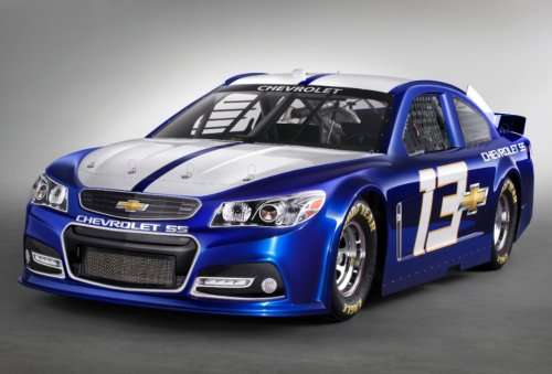 The front end of the new 2013 Chevrolet SS NASCAR Sprint Cup Car