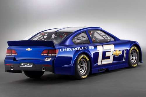 The back end of the new 2013 Chevrolet SS NASCAR Sprint Cup Car