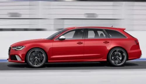 The side profile of the new 2013 Audi RS6 Avant 