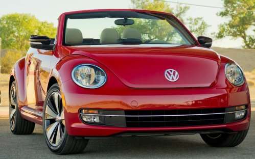 The front end of the 2013 Volkswagen Beetle Convertible