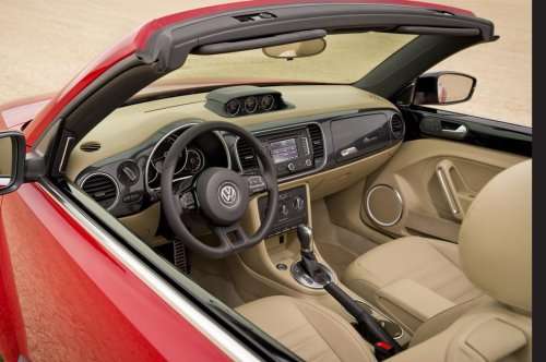 The interior of the 2013 Volkswagen Beetle Convertible