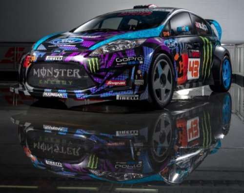 Ken Block's Gym3 2013 Ford Fiesta from the front