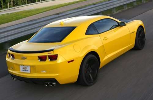 The back end of the 2013 Chevrolet Camaro 1LE