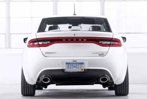 A rear view of the 2013 Dodge Dart Limited