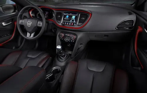 The interior of the 2013 Dodge Dart R/T