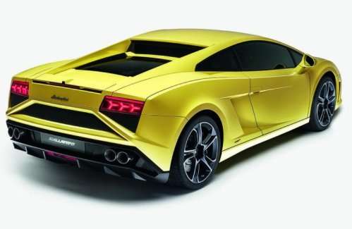 The new rear end of the 2013 Lamborghini Gallardo LP560-4