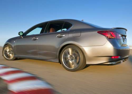 The 2013 Lexus GS350 F Sport from the rear