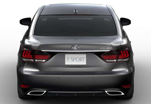 The 2013 Lexus LS 460 F Sport from the rear