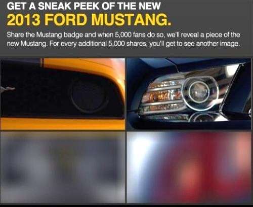 Teases of the 2013 Ford Mustang