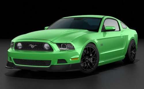 The 2013 Ford Mustang RTR Spec 1 from the front