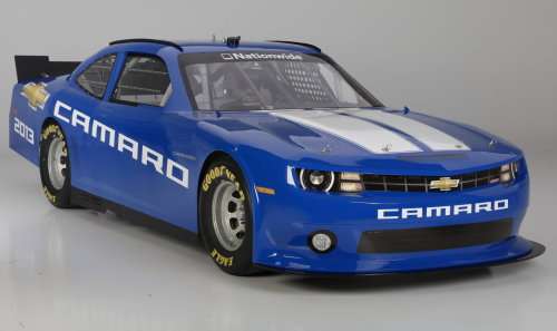 The front end of the 2013 Chevrolet Camaro NASCAR Nationwide Series car