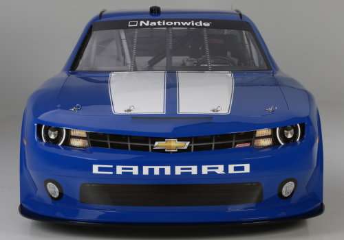 The front end of the 2013 Chevrolet Camaro NASCAR Nationwide Series car