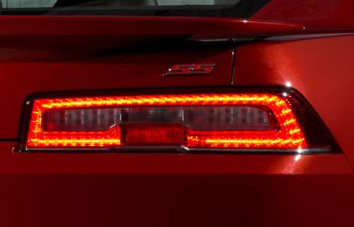 The taillight of the 2014 Chevrolet Camaro SS