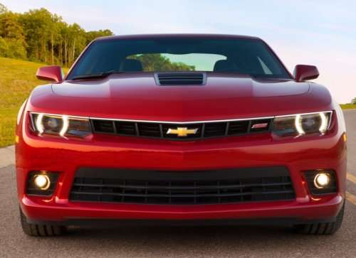 The bold new front end of the 2014 Chevrolet Camaro SS