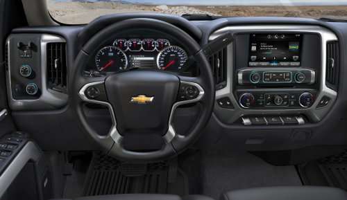The dash area of the new 2014 Chevrolet Silverado