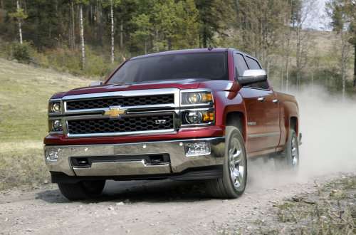 The front end of the new 2014 Chevrolet Silverado