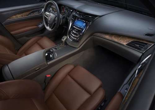 The full front interior of the 2014 Cadillac CTS