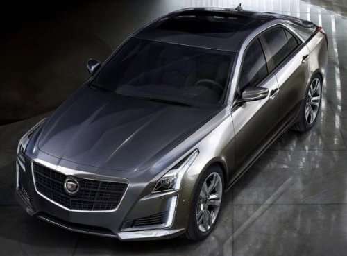 The new 2014 Cadillac CTS from above.