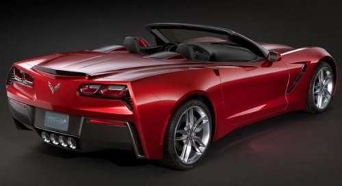The rear end of the 2014 Chevrolet Corvette Stingray Convertible