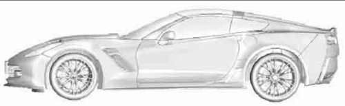 The side profile of the 2014 Chevrolet Corvette