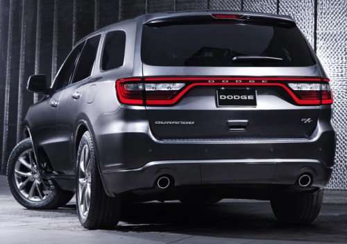 The rear end of the 2014 Dodge Durango R/T