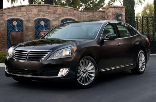 The front end of the refreshed 2014 Hyundai Equus