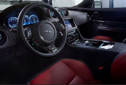 The interior of the 2014 Jaguar XJR