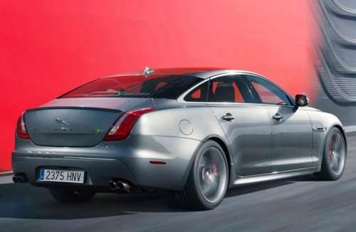 The rear end of the 2014 Jaguar XJR
