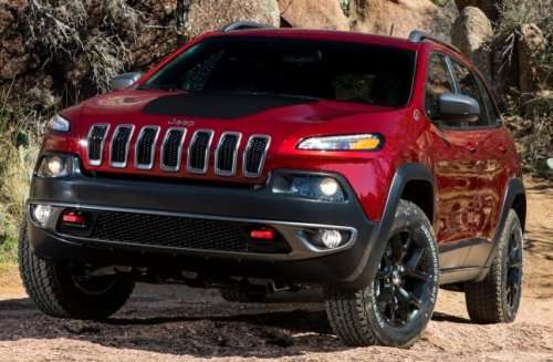 The front end of the 2014 Jeep Cherokee Trailhawk 
