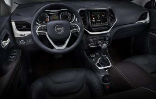 The interior of the 2014 Jeep Cherokee Trailhawk 