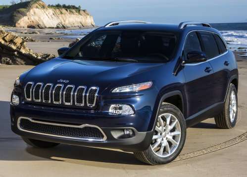 The front corner of the 2014 Jeep Cherokee
