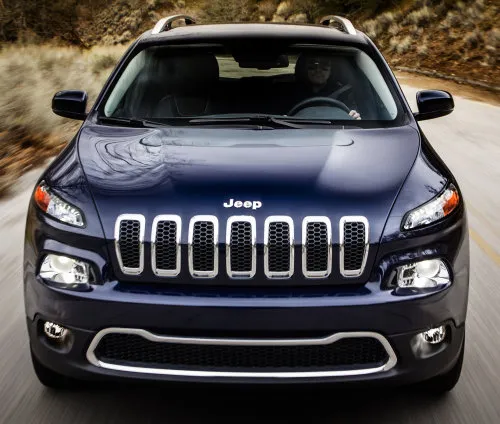 The front end of the 2014 Jeep Cherokee 