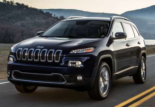The 2014 Jeep Cherokee on the road