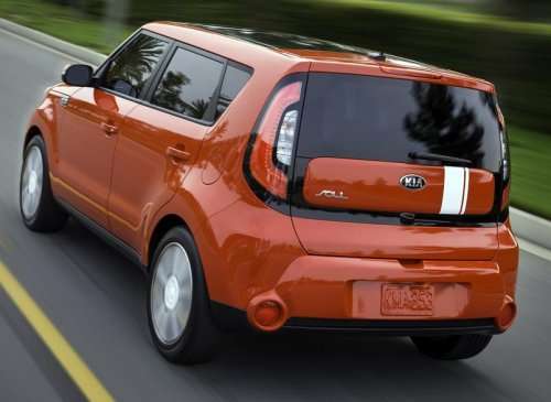 The rear end of the of the 2014 Kia Soul