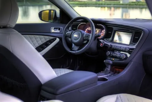 The interior of the 2014 Kia Optima SX-Limited