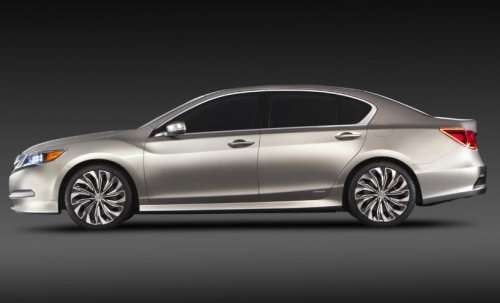 The side profile of the Acura RLX Concept