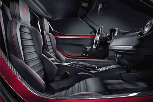 The interior of the 2014 Alfa Romeo 4C