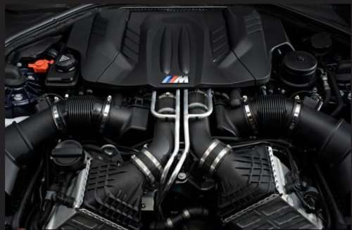 The engine of the 2012 BMW M6 Convertible