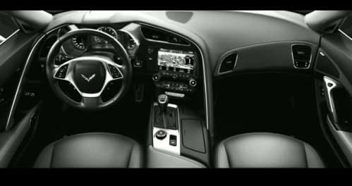 A screenshot from the 2014 Corvette Stingray interior video