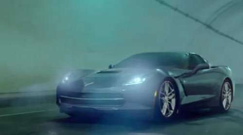 The 2014 Chevrolet Corvette Stingray in the new Chevy TV ad