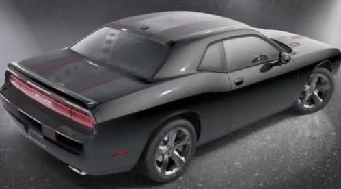 The 2013 Dodge Challenger R/T Blacktop from the rear