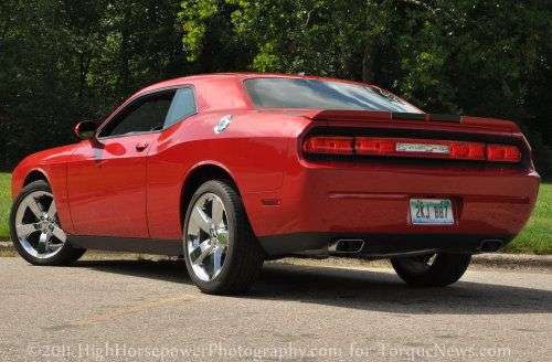 The back of the 2011 Dodge Challenger V6 Rallye
