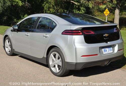 The rear of the 2012 Chevy Volt