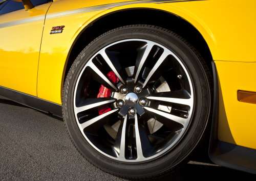 The unique wheel of the Dodge Challenger SRT8 392 Yellow Jacket 
