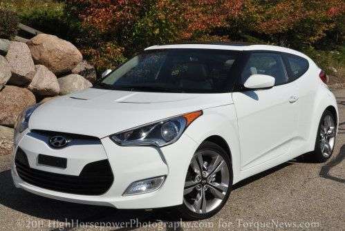 The front of the 2012 Hyundai Veloster