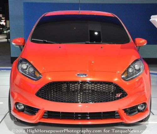 A head on shot of the 2012 Ford Fiesta ST Concept