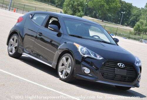 A side shot of the 2012 Hyundai Veloster Turbo