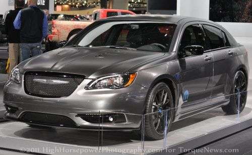 The front end of the 2011 Chrysler 200 Super S Concept
